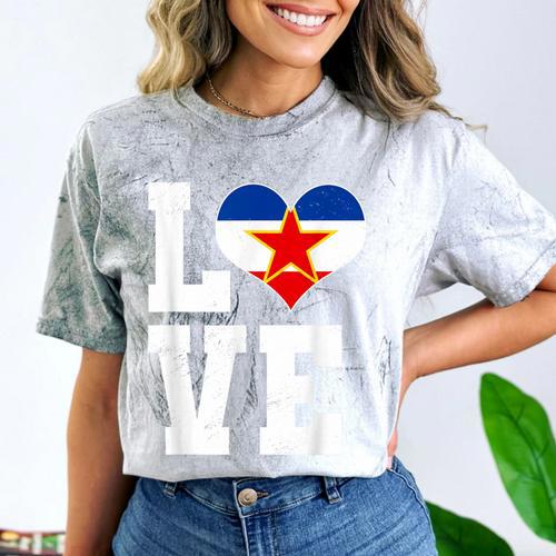 Love Yugoslavia Proud Yugoslav Nostalgia Comfort Color Blast T-Shirt - Figerry