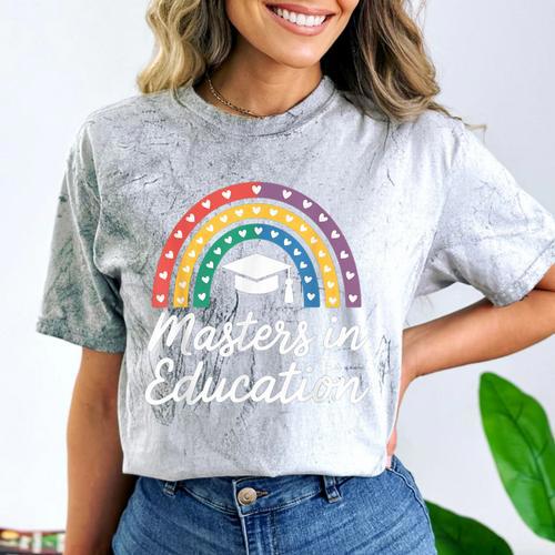 Masters Degree In Education Graduation Matching Graduate Comfort Color Blast T-Shirt - Best Gift Smart