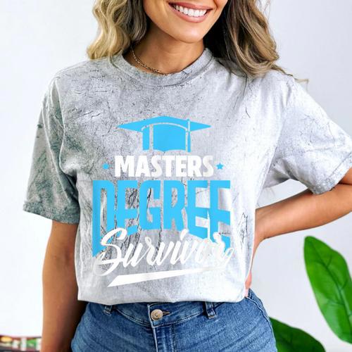 Master's Degree Graduation Masters Degree Survivor Comfort Color Blast T-Shirt - Best Gift Smart