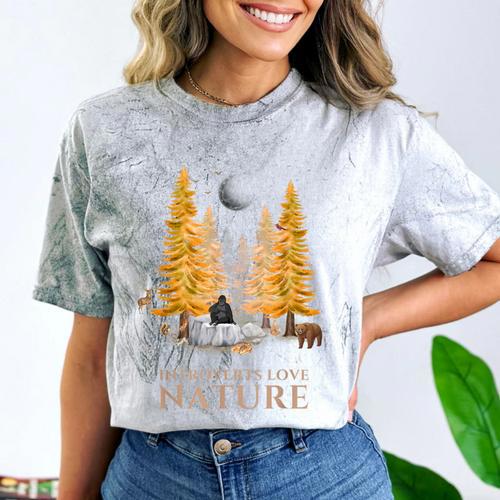 Nature Scene Tees For Introverts Quiet Escape Solitude Comfort Color Blast T-Shirt - Raresse