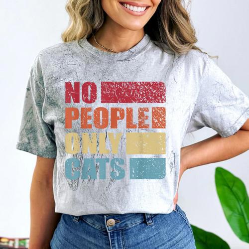 No People Only Cats Introvert Comfort Color Blast T-Shirt - Raresse