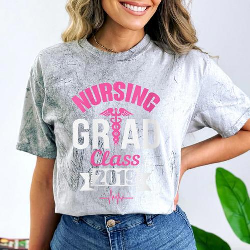 Nursing School Graduation Class Of 2019 RN Student Comfort Color Blast T-Shirt - Best Gift Smart