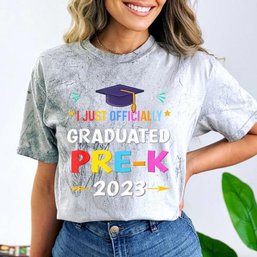 I Officially Graduated Pre-k Graduation Pre k Class 2023 Kid Comfort Color Blast T-Shirt - Best Gift Smart