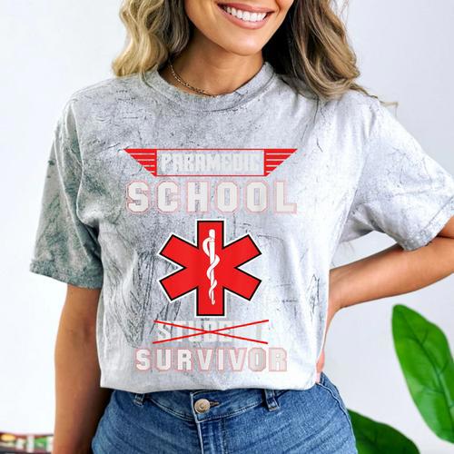 Paramedic School Graduation Shirt Survivor Comfort Color Blast T-Shirt - Best Gift Smart