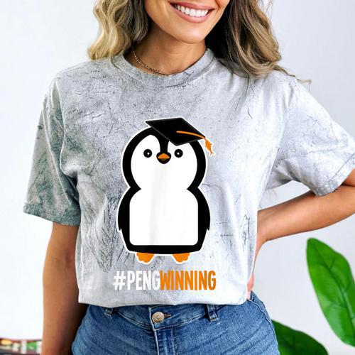 Penguin Graduation For Grads Hashtag Pengwinning Comfort Color Blast T-Shirt - Best Gift Smart