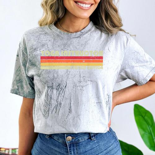 Personal Christmas Retro Vintage Graduation Yoga Instructor Job Title Profession Birthday Worker Comfort Color Blast T-Shirt - Best Gift Smart