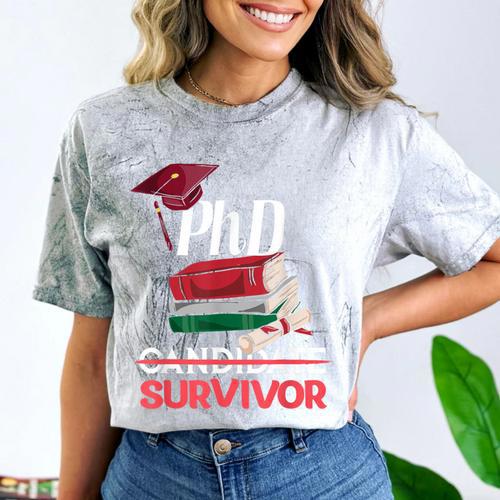 PhD PhD Graduation Gifts PhD Survivor T-Shirt Comfort Color Blast T-Shirt - Best Gift Smart