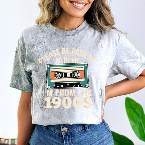 Please Patient I'm From The 1900s Retro Cassette Humor Comfort Color Blast T-Shirt - Figerry