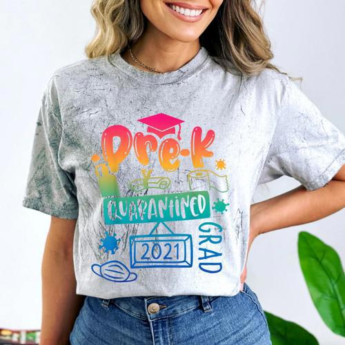 Pre-K Prek3 Prek4 Graduate Quarantine Preschool Graduation Comfort Color Blast T-Shirt - Best Gift Smart