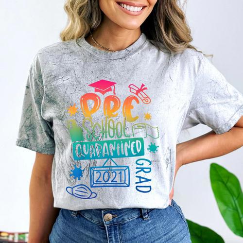 Preschool 2021 Graduate Prek Quarantine Preschool Graduation Comfort Color Blast T-Shirt - Best Gift Smart