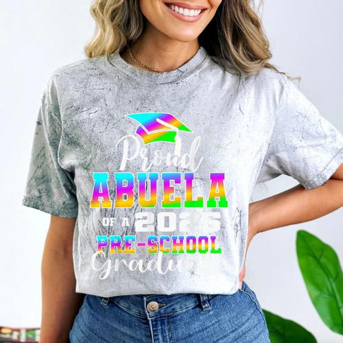 Proud Abuela Of Preschool Graduate 2025 Graduation Comfort Color Blast T-Shirt - Best Gift Smart