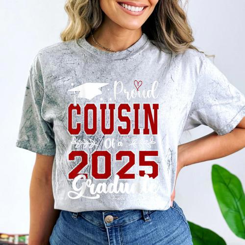 Proud Cousin Of A 2025 Graduate For Graduation Comfort Color Blast T-Shirt - Best Gift Smart