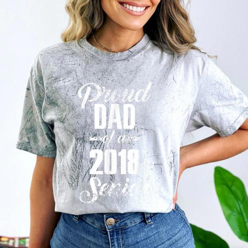 Proud Dad Of A 2018 Senior Graduation T Shirt Comfort Color Blast T-Shirt - Best Gift Smart