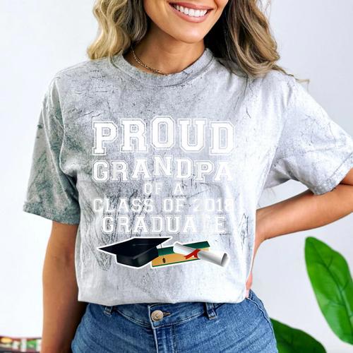 Proud Grandfather Graduation Grandpa Of Grad 2018 Shirt Comfort Color Blast T-Shirt - Best Gift Smart
