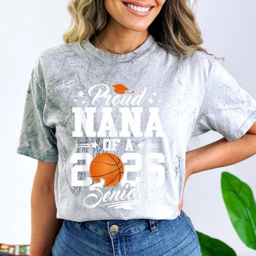 Proud Nana Of A 2026 Senior Basketball Graduation Comfort Color Blast T-Shirt - Best Gift Smart