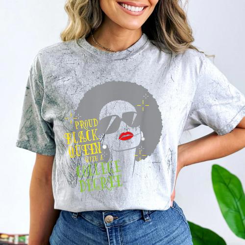 Proud Queen College Graduation Comfort Color Blast T-Shirt - Best Gift Smart