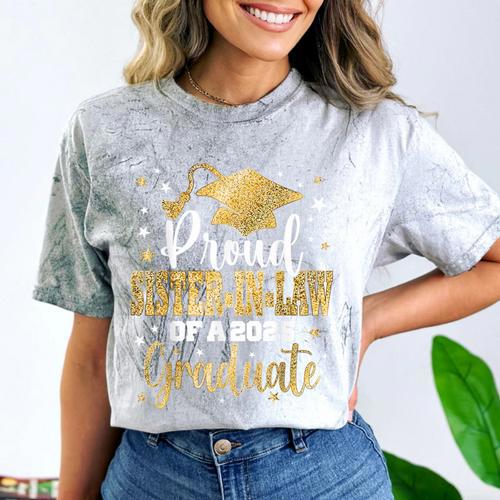 Proud Sister-In-Law Of Class 2025 Graduate Senior Graduation Comfort Color Blast T-Shirt - Best Gift Smart