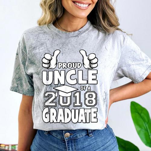 Proud Uncle Of A 2018 Graduate Senior Graduation Shirt Comfort Color Blast T-Shirt - Best Gift Smart