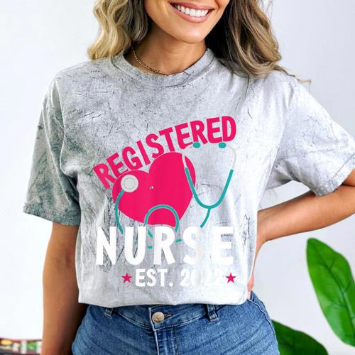 Registered Nurse Est 2022 Nursing Student RN Fun Graduation Comfort Color Blast T-Shirt - Best Gift Smart