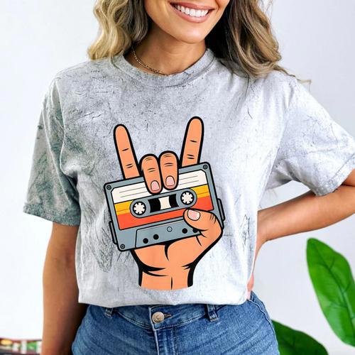 Retro Cassette Tape For 80s & 90s Nostalgia Comfort Color Blast T-Shirt - Figerry