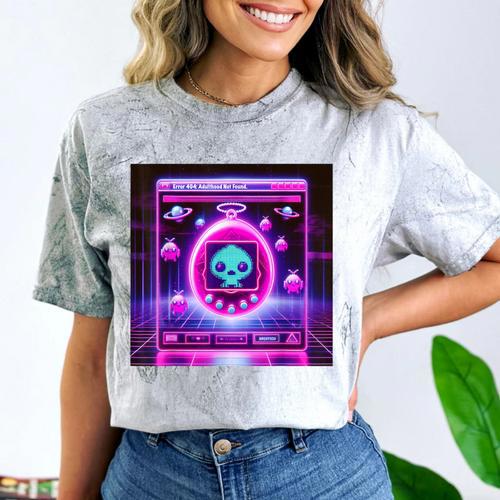 Retro Nostalgia Vaporwave- Error 404 Comfort Color Blast T-Shirt - Figerry