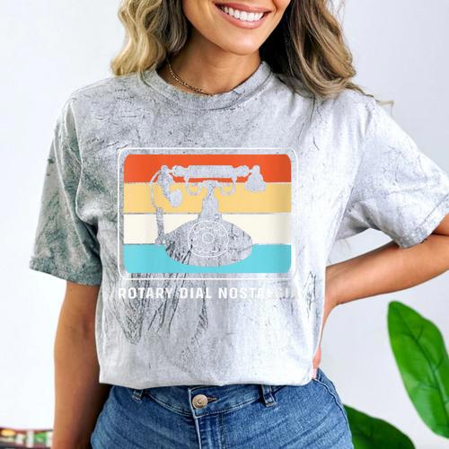 Retro Rotary Dial Nostalgia Dial Phone Comfort Color Blast T-Shirt - Figerry