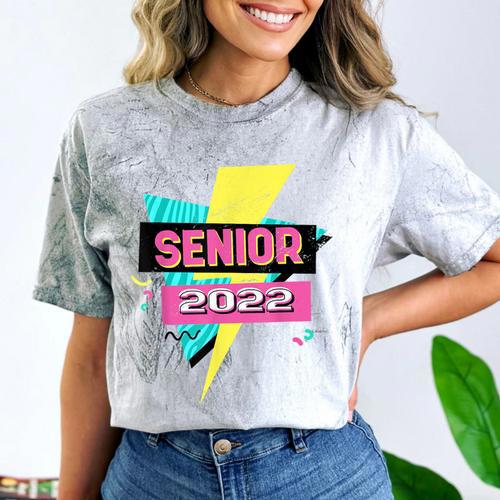 Senior 2022 Graduation Class Of 2022 Retro 90's Graduation Comfort Color Blast T-Shirt - Best Gift Smart
