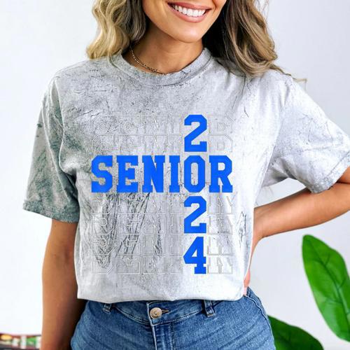 Senior 2024 Graphic Class Of 2024 Graduation Graphic Comfort Color Blast T-Shirt - Best Gift Smart