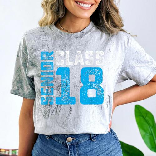 Senior Class 18 Shirt Graduation Apparel T-Shirt Comfort Color Blast T-Shirt - Best Gift Smart