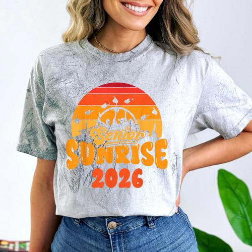 Senior Sunrise Class Of 2026 Graduation Proud Graduate Retro Comfort Color Blast T-Shirt - Best Gift Smart