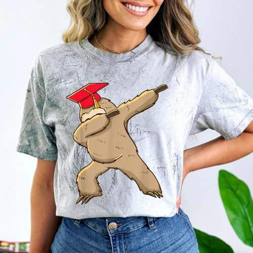 Sloth Dabbing Shirt Graduation Day Shirt See Ya Comfort Color Blast T-Shirt - Best Gift Smart