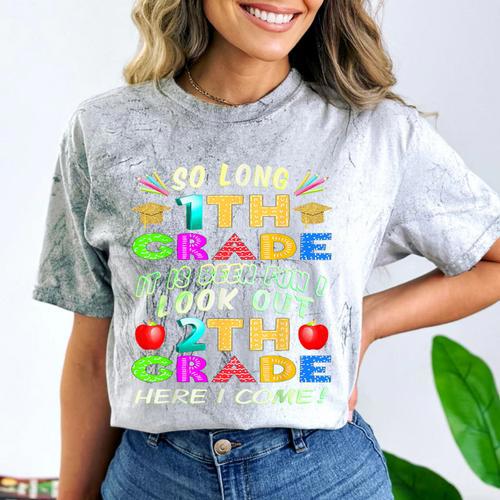 So Long 1st Grade 2nd Grade Here I Come Graduation 2022 Comfort Color Blast T-Shirt - Best Gift Smart