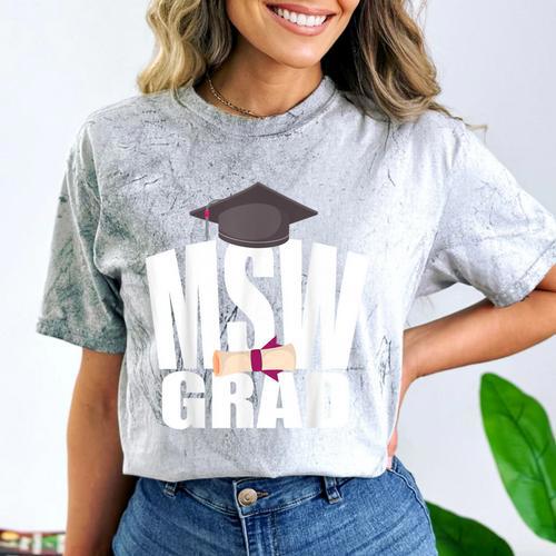 Social Work MSW Graduation Masters Degree Worker 2020 Comfort Color Blast T-Shirt - Best Gift Smart