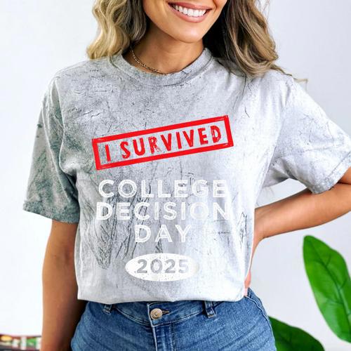 I Survived College Decision Day Graduation Class Of 25 Comfort Color Blast T-Shirt - Best Gift Smart