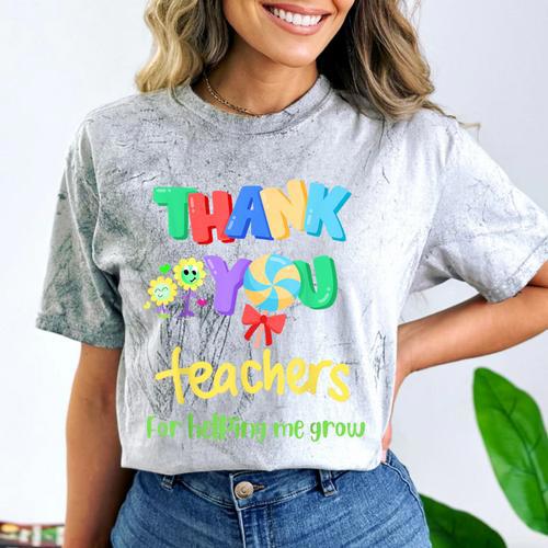 Thank You Teacher Appreciation Graduation Men Women Kids Comfort Color Blast T-Shirt - Best Gift Smart