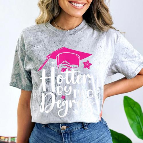 Two Degrees Hotter Graduation 2025 Diploma College Masters Comfort Color Blast T-Shirt - Best Gift Smart