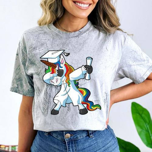 Unicorn Student Graduation 2022 Boys Girls Teenagers Teen Comfort Color Blast T-Shirt - Best Gift Smart