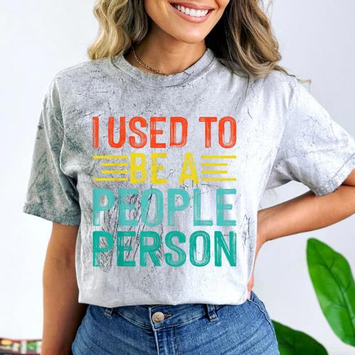 I Used To Be A People Person I Introvert Comfort Color Blast T-Shirt - Raresse