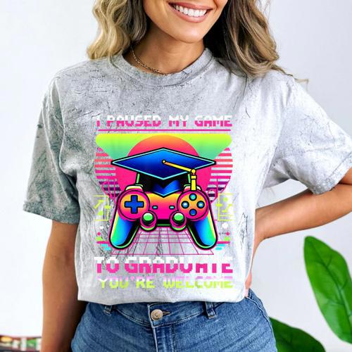 Video Gamer Graduate Graduation Grad Gaming Comfort Color Blast T-Shirt - Best Gift Smart