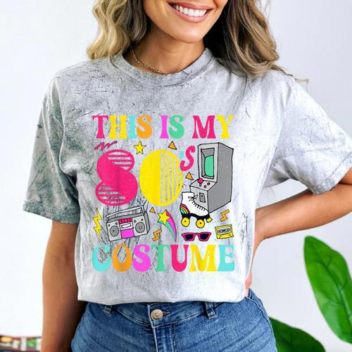 Vintage 80s Vibes Costume Nostalgia 1980s Fashion Cassette Comfort Color Blast T-Shirt - Figerry