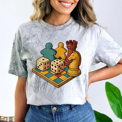 Vintage Board Game Art – Tabletop Nostalgia Comfort Color Blast T-Shirt - Figerry