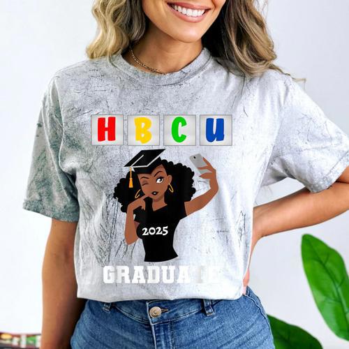 Women HBCU Grad 2025 College Graduation Apparel Comfort Color Blast T-Shirt - Best Gift Smart