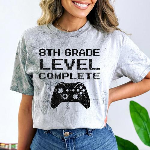 8th Grade Level Complete T Shirt Graduation Comfort Color Blast T-Shirt - Best Gift Smart