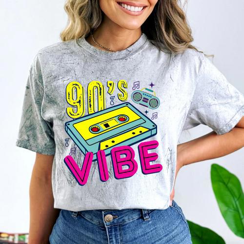 90's Vibe Retro Style Cassette Tape Nostalgia 1990s Party Comfort Color Blast T-Shirt - Figerry