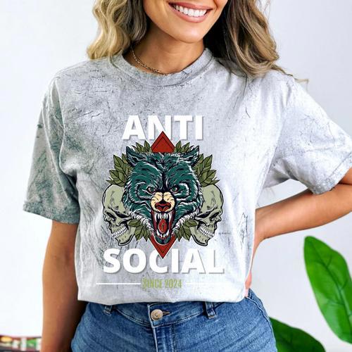 Antisocial Introvert I Like Being Alone Comfort Color Blast T-Shirt - Raresse