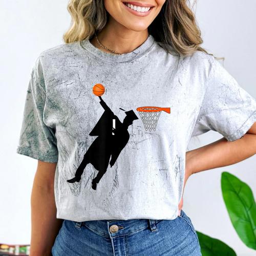 Basketball Slam Dunk Elementary Graduation 2025 6th Grade Comfort Color Blast T-Shirt - Best Gift Smart