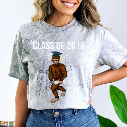 Bigfoot Graduation Shirt Class Of 2018 College Boys Comfort Color Blast T-Shirt - Best Gift Smart