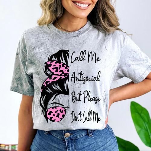 Call Me Antisocial But Please Don't Call Me Introvert Comfort Color Blast T-Shirt - Raresse