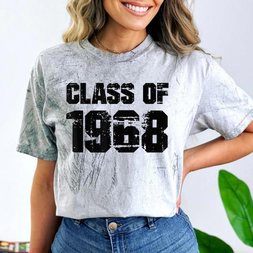 Class Of 1968 High School College Graduation Reunion Comfort Color Blast T-Shirt - Best Gift Smart