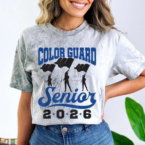 Color Guard Senior 2026 Flags Marching Band Graduation Grad Comfort Color Blast T-Shirt - Best Gift Smart